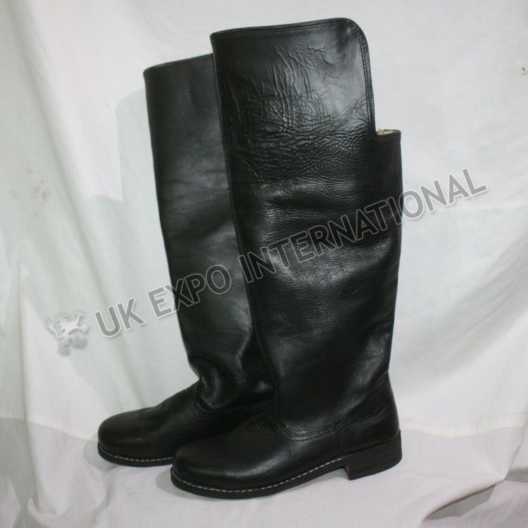 Prussian Black Leather Cuirassier Boots