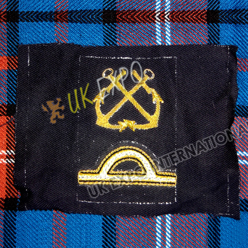 Scottish Clan & Naval Crossed Anchors Bullion Patch