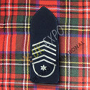 Senior Sergeant Black Shoulders Golden Embroidery Epaulettes
