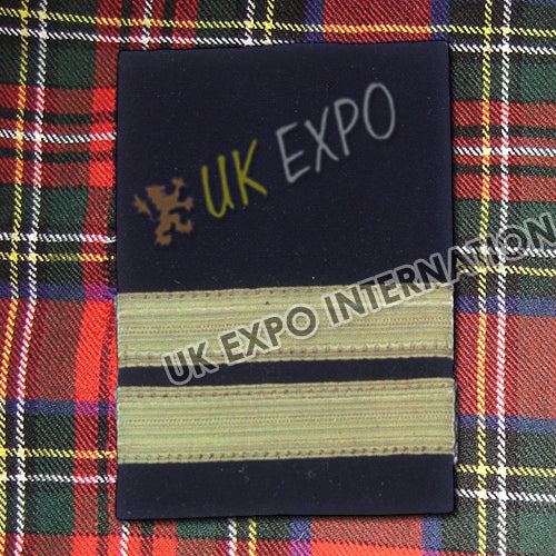 Gold Two Bar Airline Pilot Epaulettes Board