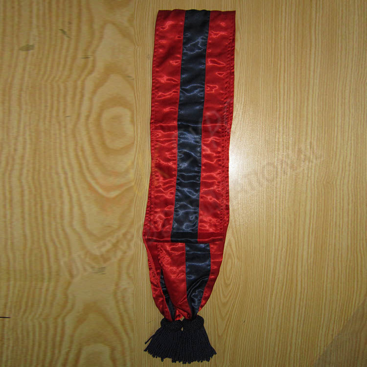 Crimson Silk Sash Dark Blue Crimson Military Ceremonial Waist Sash
