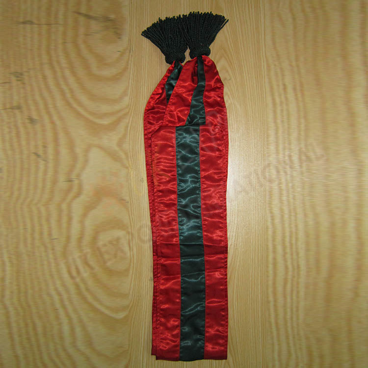 Dark Green & Crimson Silk Sash