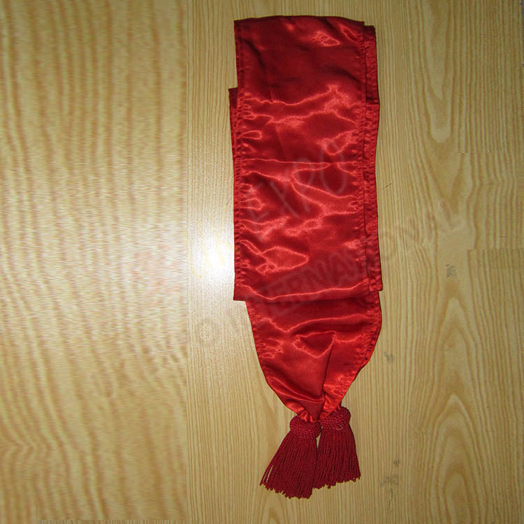 Red Silk Tassel Sash Military Ceremonial Waist Sash