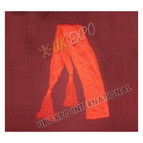 Red Silk Sash Military Ceremonial