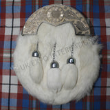 Antique Silver Unique Rabbit Fur Sporran