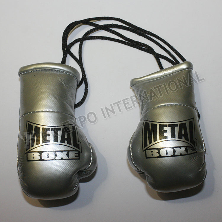 Silver Metallic Color Boxing Gloves Key Chain