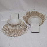 Silver Wire Hand Embroidered Epaulettes