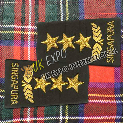 Mini SAF Rank LG Black Gold Shoulder Epaulette