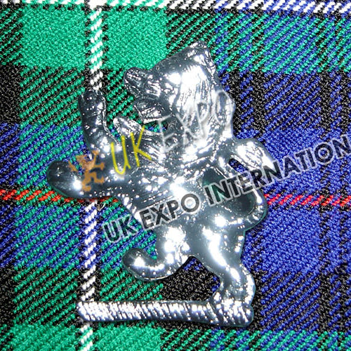 Small Lion Chrome Metal Badge