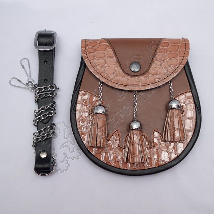 Vintage Leather Embossed Day Wear Sporran