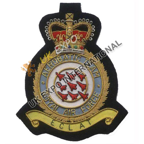 RAF Red Arrows Aerobatic Team Bullion Blazer Badge