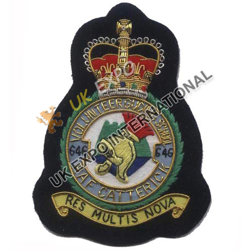 RAF Catterick Volunteers School Squadron Bullion Blazer Badge
