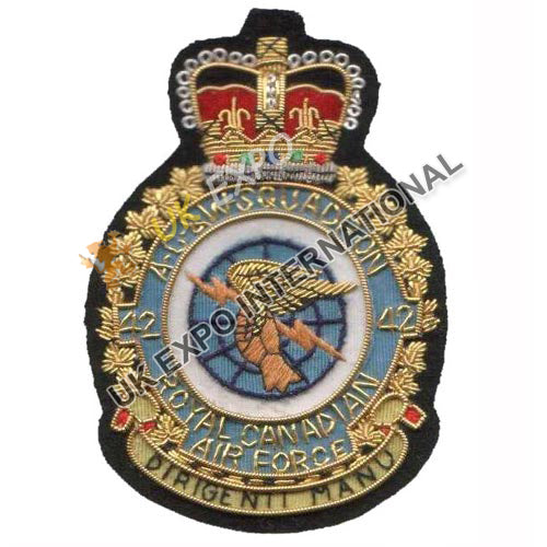 RCAF 42 Squadron Bullion Blazer Badge