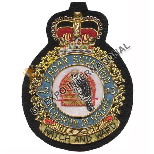 RCAF 43 Radar Squadron Bullion Blazer Badge