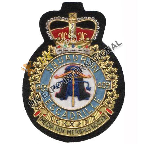RCAF 409 Tactical Fighter Squadron Bullion Blazer Badge