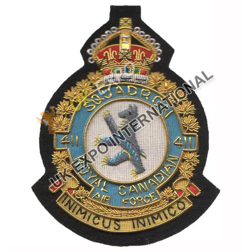 RCAF 411 Squadron Bullion Blazer Badge