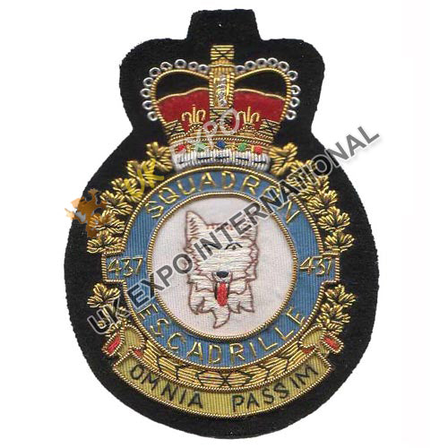 RCAF 437 Squadron Bullion Jacket Crest