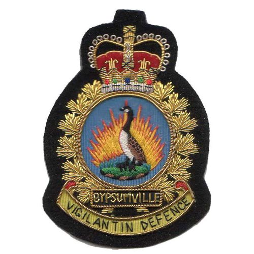 RCAF Station Gypsumville Vintage Embroidered Crest Badge