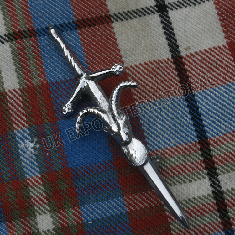Stage Head With Sword Kilt Pin