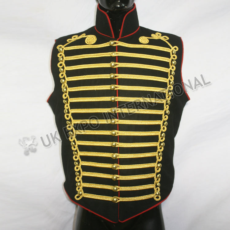 Steampunk Hussar Gothic Victorian Style Braided Military Waistcoat