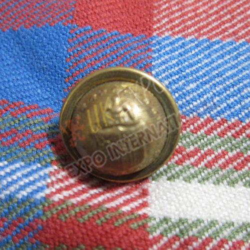 Sword & Shield Dome Brass Button