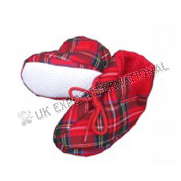 Stewart Tartan Baby Booties