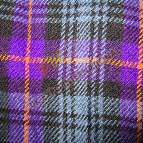 Orange Gray and Black Line on Purple Shade Tartan No 63