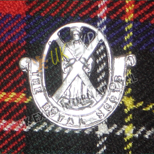 The Royal Scots Silver Metal Badge