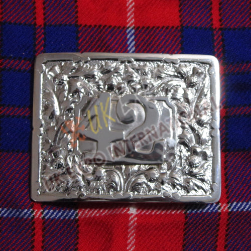 42nd Regiment Thistle Chrome Buckle