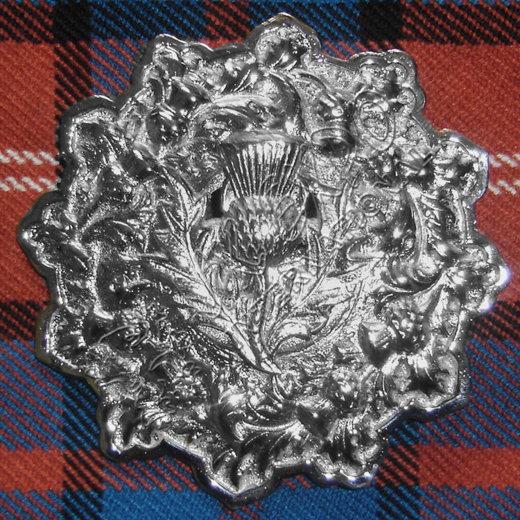 Chrome Thistle Badge With Trim