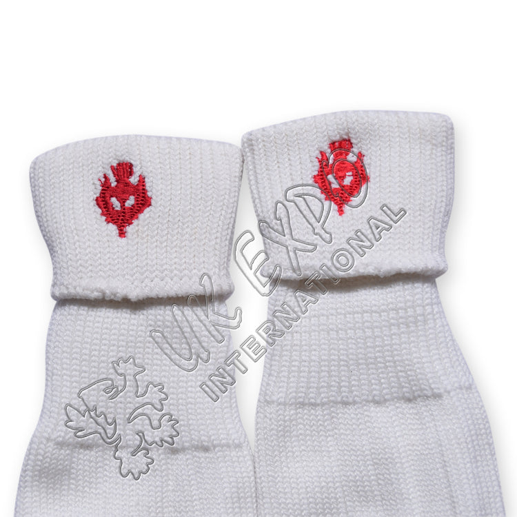 Thistle Embroidery On Kilt Sock