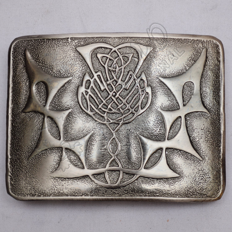 Thistle Flower Buckle Antique Black Color