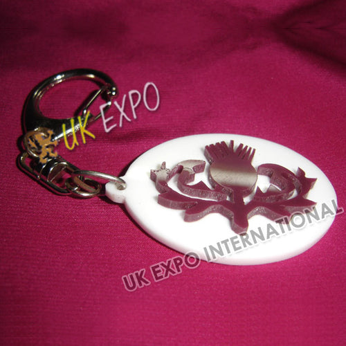 Thistle Plastic Key Chain
