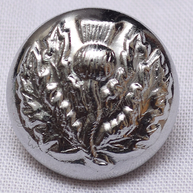 Thistle Round Chrome Buttons