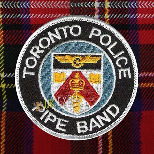 Embroidered Toronto Police Pipe Band Shoulder Patch