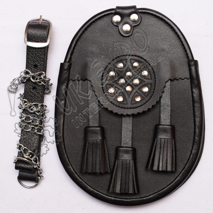 Black Day Wear Smart Leather Sporran