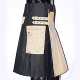 Black With Khaki Two Ton Hybrid Kilt