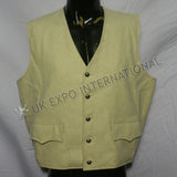 Military Style Mustard Historical Waistcoat