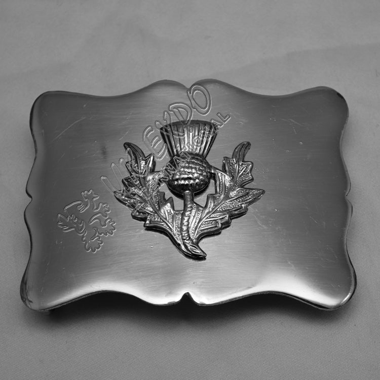 Wavy Thistle Belt Buckle