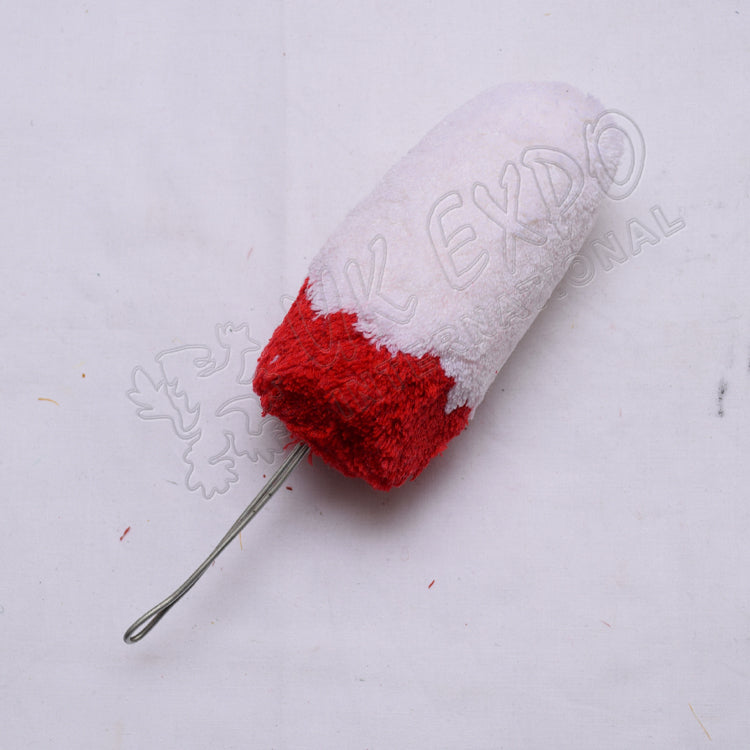 White Red Wool Pom Pom Shako Hat Military Plume