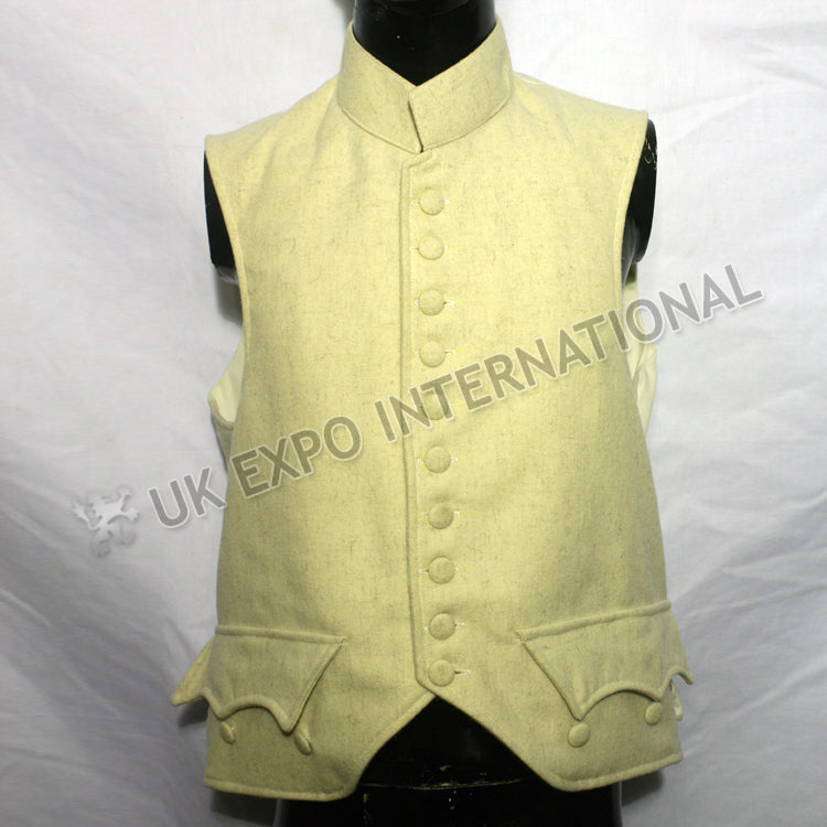 18th Century Cream Color Wool Vest