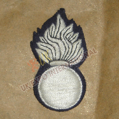 Handmade Embroidered Flaming Off White Grenade Patch