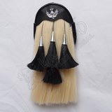 White Horse Hair Black Tassel Thistle Sporran