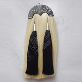 Scottish Chrome Flower White Horse Hair Sporran