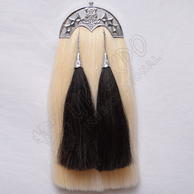 Scottish Flower White Horse Hair Sporran