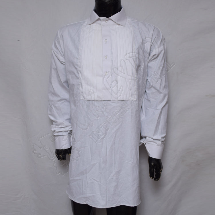 Civil War White Muslin Officer Pleated Shirt