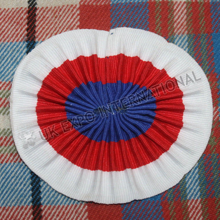 White Red Blue Cockade Troop Hat Shako Military Rosette Badge