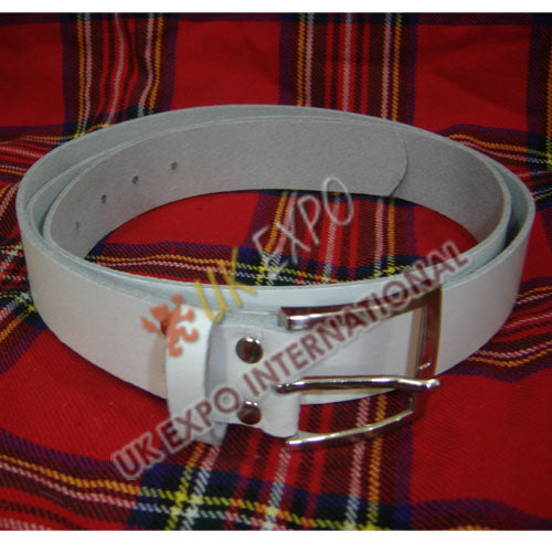 White Wide Waist Belt 2 Inch
