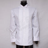 White Evening Shirt Wing Collar With Pleated Front