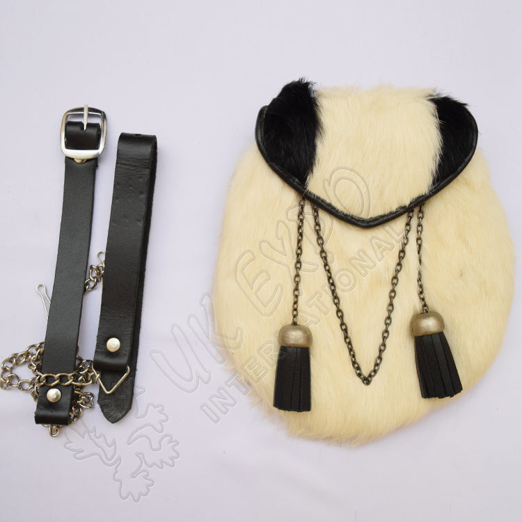Vintage Wild Cat Shape Rabbit Fur Sporran